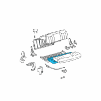 OEM 1996 GMC C1500 Pad, Rear Seat Cushion Diagram - 12382165