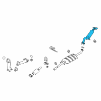 OEM 2012 Ford Escape Resonator W/Pipe Diagram - 9L8Z-5A212-A