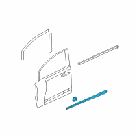 OEM 2008 Honda Civic Protector, R. FR. Door *BG51M* (FLUORITE SILVER METALLIC) Diagram - 75302-SNA-A01ZK