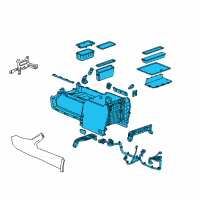 OEM 2016 GMC Sierra 2500 HD Console Assembly Diagram - 23359396