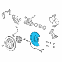 OEM Cadillac XT4 Backing Plate Diagram - 84543343