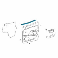 OEM 2004 Toyota Tacoma Belt Weatherstrip Diagram - 68173-35030