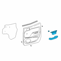 OEM Toyota Tacoma Armrest Diagram - 74250-04010-B0