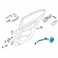 OEM 2020 Kia Cadenza Rear Door Latch Assembly, Right Diagram - 81420F6000