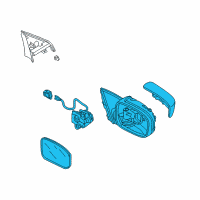 OEM 2005 Honda Accord Mirror Assembly, Passenger Side Door (Sapphire Blue Pearl) (R.C.) Diagram - 76200-SDN-A01ZA