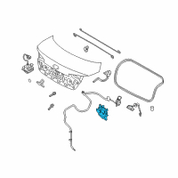 OEM 2011 Kia Optima Trunk Lid Latch Assembly Diagram - 812302T001