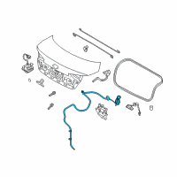 OEM 2014 Kia Optima Cable Assembly-Trunk Lid Release Diagram - 812802T500