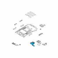 OEM 2009 Hyundai Santa Fe Overhead Console Lamp Assembly Diagram - 92800-0W000-J4