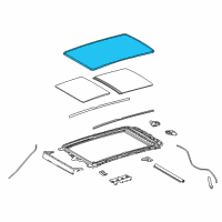 OEM 2014 Toyota Highlander Weatherstrip, Sliding Roof Diagram - 63251-0E051