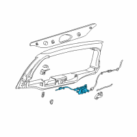 OEM 2001 Ford Excursion Release Cable Diagram - 5C7Z-7843170-B