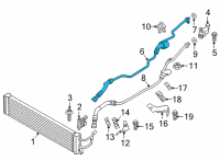 OEM 2019 BMW M850i xDrive TRANSMISSION OIL COOLER LINE Diagram - 17-22-8-689-545