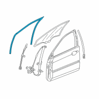 OEM 2008 Acura RL Channel, Right Front Door Run Diagram - 72235-SJA-A01