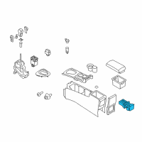 OEM Nissan Rogue Select Cup Holder Assembly Diagram - 96965-JM00A