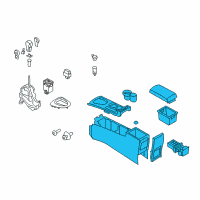 OEM 2014 Nissan Rogue Select Console Box Assembly-Floor, Front Diagram - 96910-1VX0A