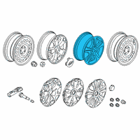 OEM 2022 Ford Transit Connect Wheel, Alloy Diagram - KT1Z-1007-C