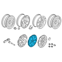 OEM 2017 Ford Transit Connect Wheel Cover Diagram - DT1Z-1130-C