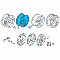 OEM 2020 Ford Transit Connect Wheel, Alloy Diagram - KT1Z-1007-A