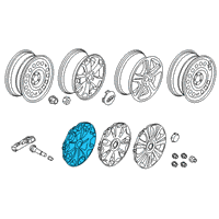 OEM 2017 Ford Transit Connect Wheel Cover Diagram - DT1Z-1130-B