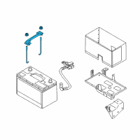 OEM Kia Bracket-Battery Mounting Diagram - 371604D100