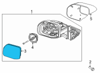 OEM 2022 Ford Bronco Sport GLASS ASY - REAR VIEW OUTER MI Diagram - M1PZ-17K707-D