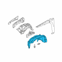 OEM 2010 Hummer H3 Liner Asm-Front Wheelhouse Diagram - 25931996