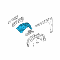 OEM 2009 Hummer H3T Wheelhouse Assembly Diagram - 25830119