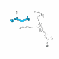 OEM 2012 BMW 550i GT xDrive Automotive Radiator Hose Diagram - 17-12-7-575-427