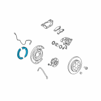 OEM GMC Acadia Limited Park Brake Shoes Diagram - 22782942