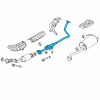 OEM 2016 Nissan Versa Exhaust Muffler Assembly Diagram - 20300-9KZ0J