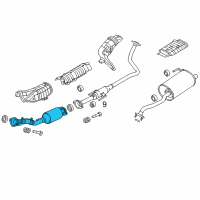 OEM 2013 Nissan Versa Front Exhaust Tube Assembly Diagram - 20010-3AN6A