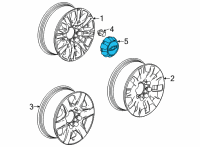 OEM 2021 Chevrolet Silverado 3500 HD Hub Cap Diagram - 84896111