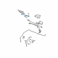 OEM 2002 Oldsmobile Intrigue Wiper Arm Assembly Diagram - 15237916
