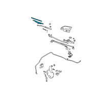 OEM 1998 Cadillac Seville Blade, Windshield Wiper Diagram - 25649713