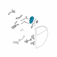 OEM 2010 Honda Civic Latch, Right Rear Door Diagram - 72610-SNA-A03