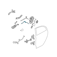 OEM 2011 Honda Civic Cable, Rear Inside Handle Diagram - 72631-SNA-A01