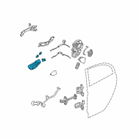 OEM 2008 Honda Civic Handle Assembly, Left Rear Inside (Dark Atlas Gray) Diagram - 72660-SNA-A01ZA