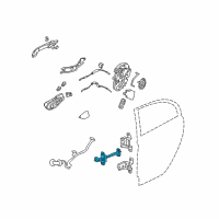 OEM Honda Checker, Right Rear Door Diagram - 72840-SNE-A01