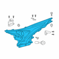 OEM 2017 Toyota Prius Composite Headlamp Diagram - 81070-47711