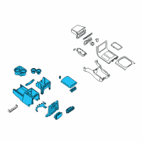 OEM Nissan Pathfinder Console Floor BRN Diagram - 96910-9CH8A