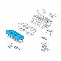 OEM 2005 Lexus LS430 Pad, Rear Seat Cushion, RH Diagram - 71611-50200