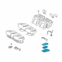 OEM 2005 Lexus LS430 Rear Seat Armrest Assembly, Center Diagram - 72830-50870-A1