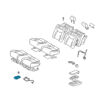 OEM 2007 Lexus LS460 Rear Seat Center Armrest Cup Holder Sub-Assembly Diagram - 72806-33040-A3