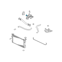 OEM 2010 Hyundai Genesis Coupe Thermostat Assembly Diagram - 25500-25001