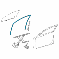 OEM 2018 Toyota Avalon Run Weatherstrip Diagram - 68151-07020