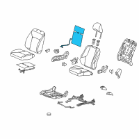 OEM 2018 Honda Fit Heater, Right Front Seat-Back Diagram - 81124-T5R-A01