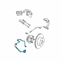 OEM 2003 Jeep Grand Cherokee Hose Brake Diagram - 52128093AB