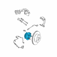 OEM 2002 Jeep Grand Cherokee Brake Hub And Bearing Diagram - 52098679AD