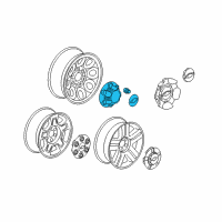 OEM GMC Hub Cap Diagram - 20941991