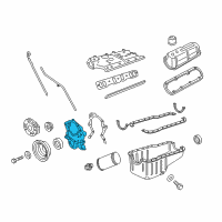 OEM 1990 Ford F-350 Timing Cover Diagram - F6TZ-6019-NA