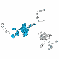 OEM 2022 BMW 530e xDrive COOLANT PUMP WITH SUPPORT Diagram - 11-51-8-650-987